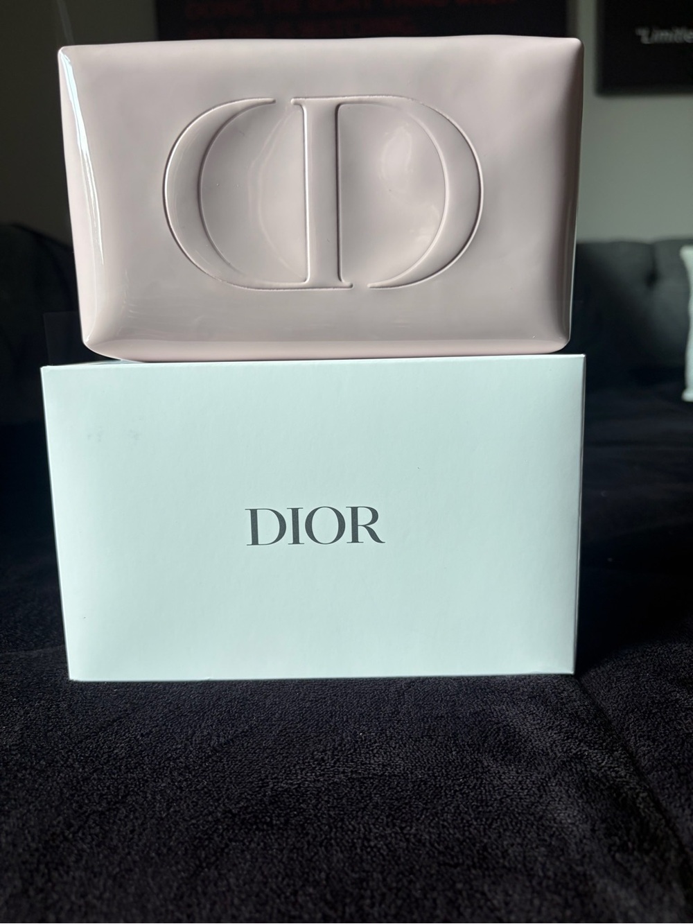NEW in Box - Dior Beauty Glossy Pink Embossed CD Cosmetic Pouch